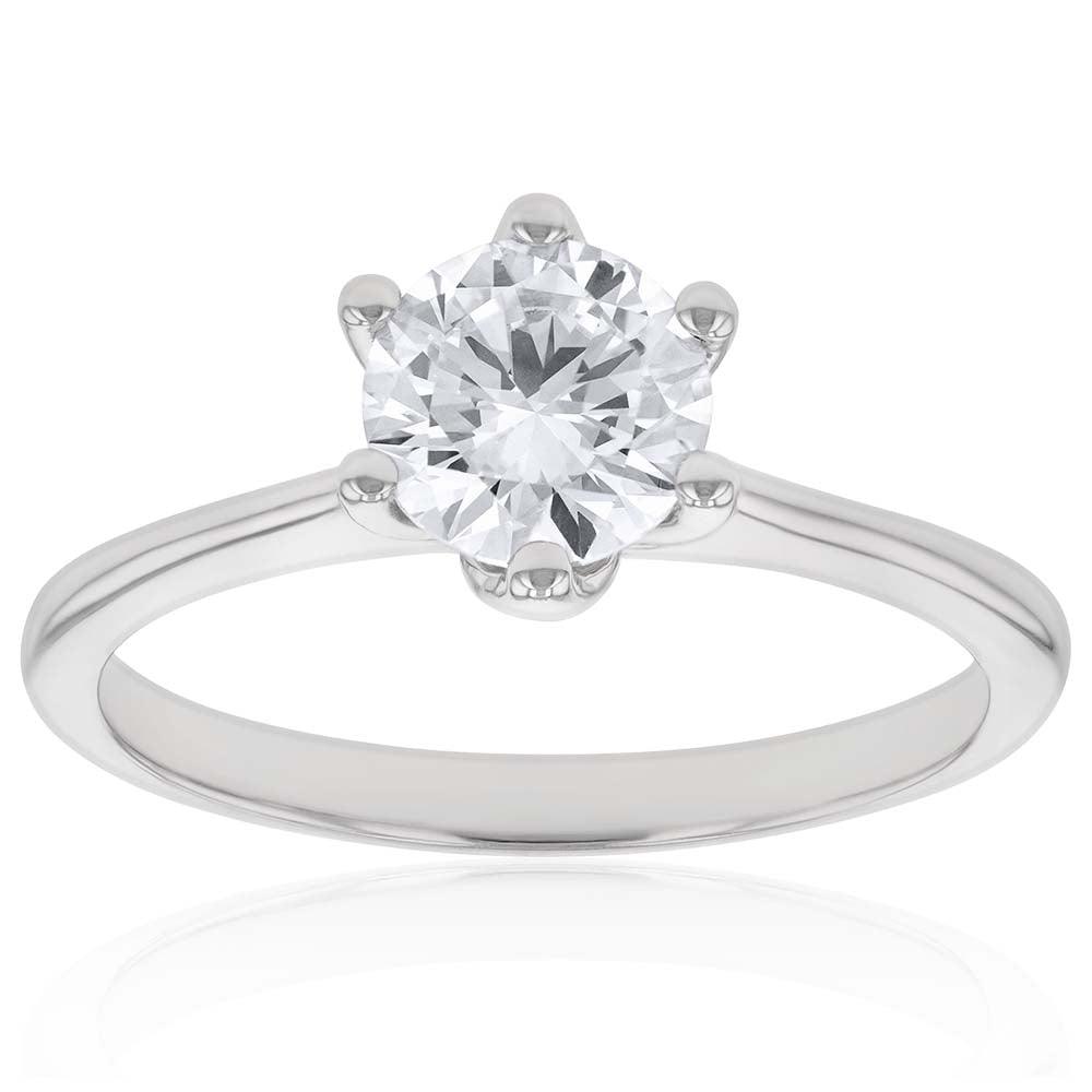 AK Altı Tırnak Tektaş Pırlanta Yüzük - Mim Diamond