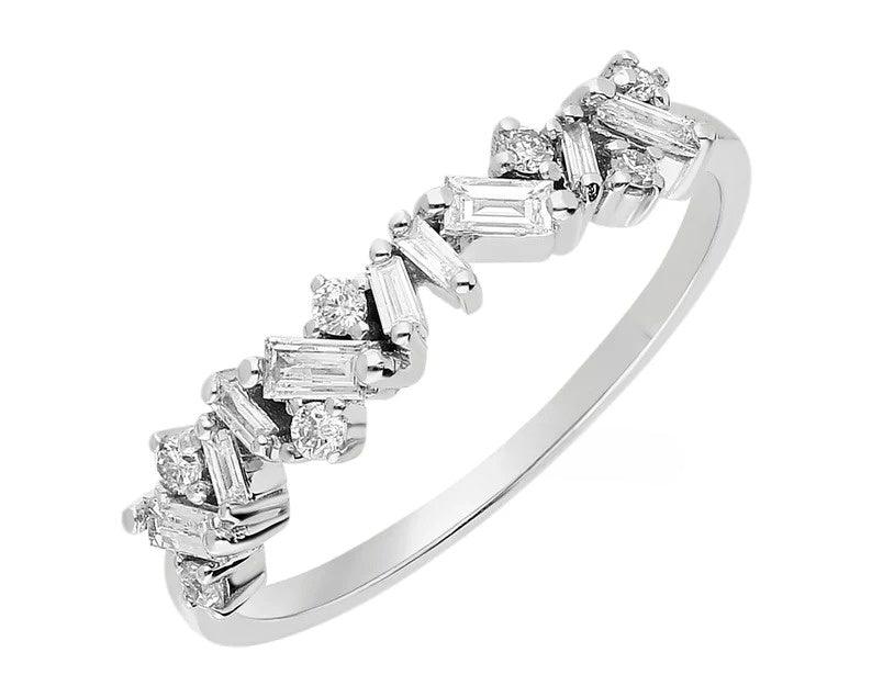 0.30 Karat Baget Pırlanta Yüzük - Lesya - Mim Diamond