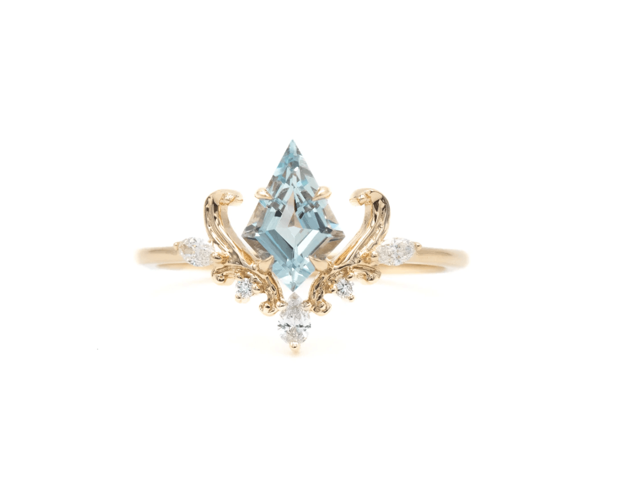 Vintage Akuamarin Kuğu Yüzük - Ordens