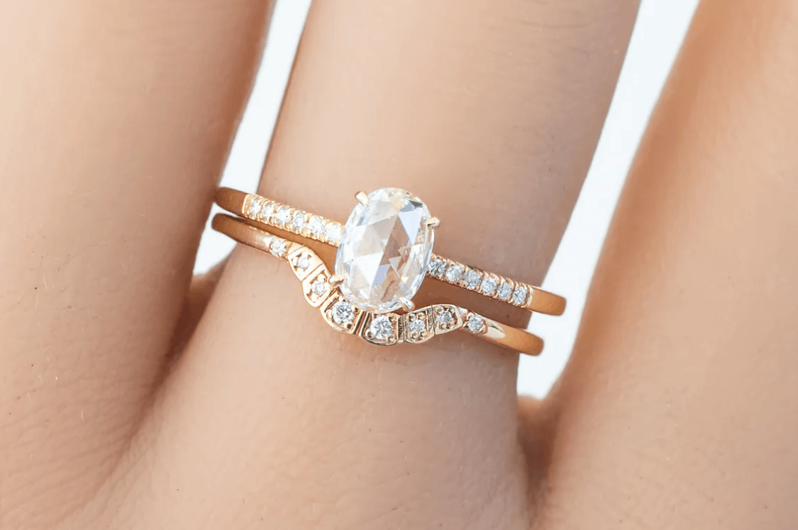 Vintage Pırlanta İşlemeli Tamamlayıcı Yüzük - Porle - Mim Diamond