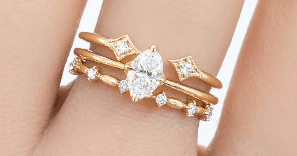 Vintage Pırlanta İşlemeli Tamamlayıcı Yüzük - Pursen - Mim Diamond