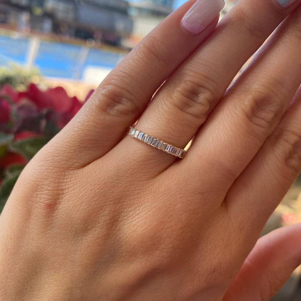 0.27 Karat Baget Pırlanta Yüzük - Mim Diamond