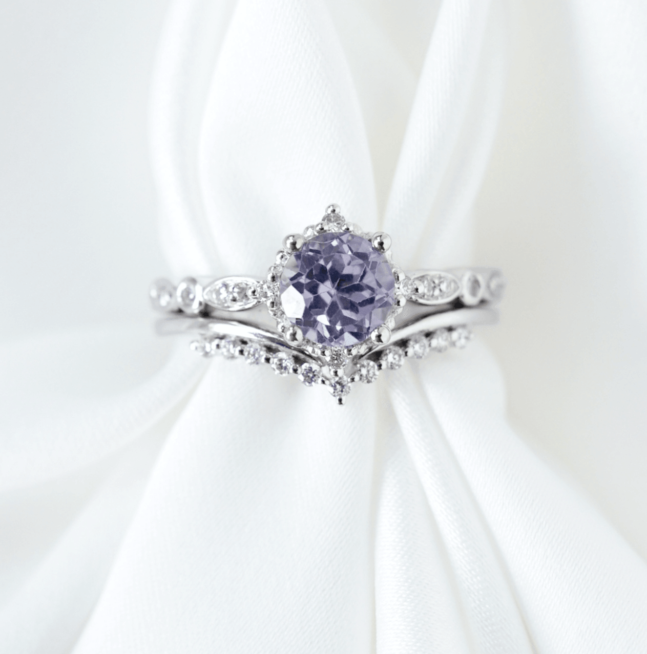 Vintage Alexandrite Evlilik Teklifi Yüzüğü - Nashira