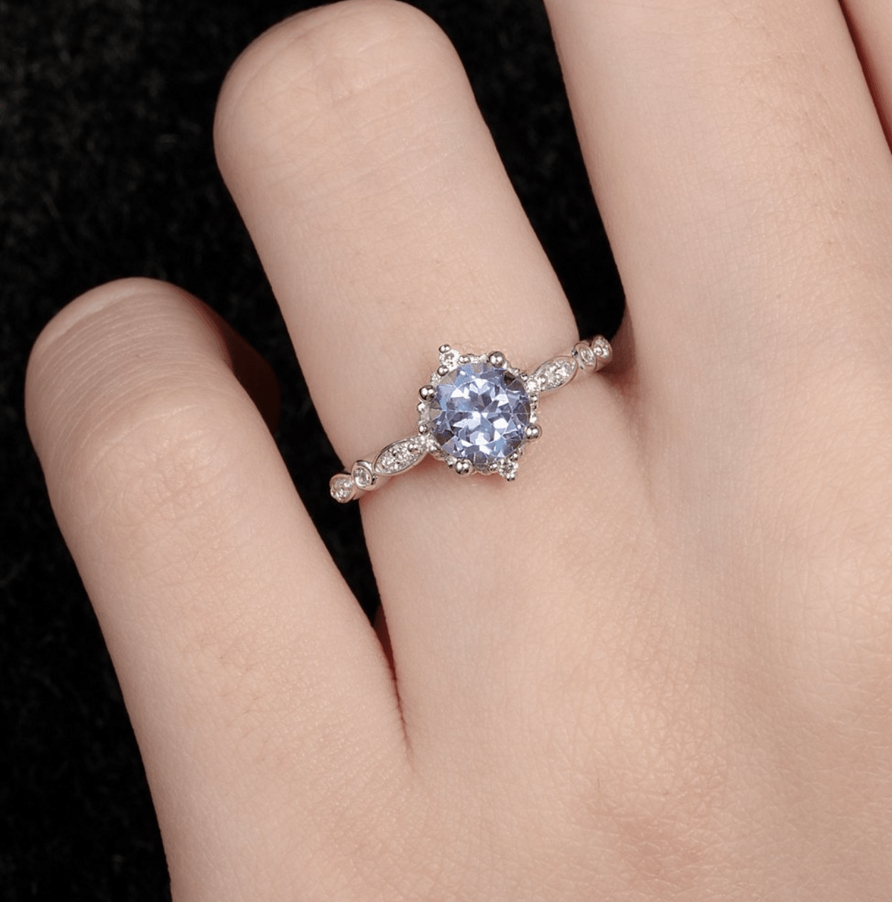 Vintage Alexandrite Evlilik Teklifi Yüzüğü - Nashira