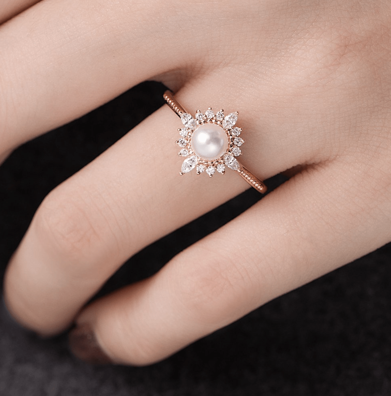 Vintage Art Deco İnci Yüzük - Acrux