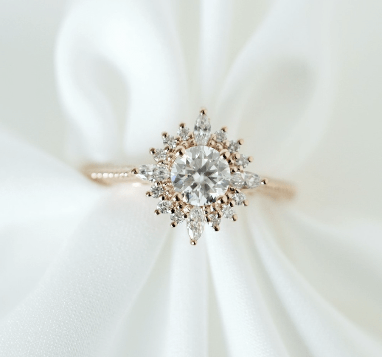 Vintage Art Deco Mozanit Yüzük - Ain