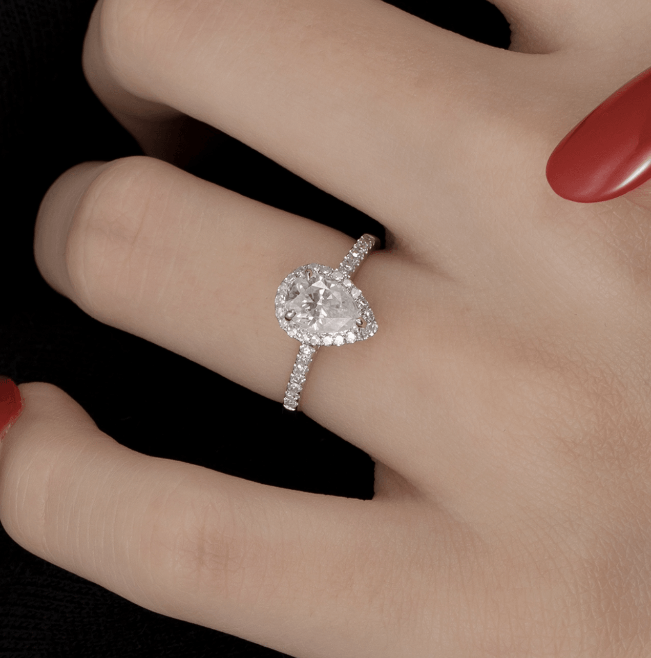 Vintage Damla Mozanit Evlilik Teklifi Yüzüğü - Merga