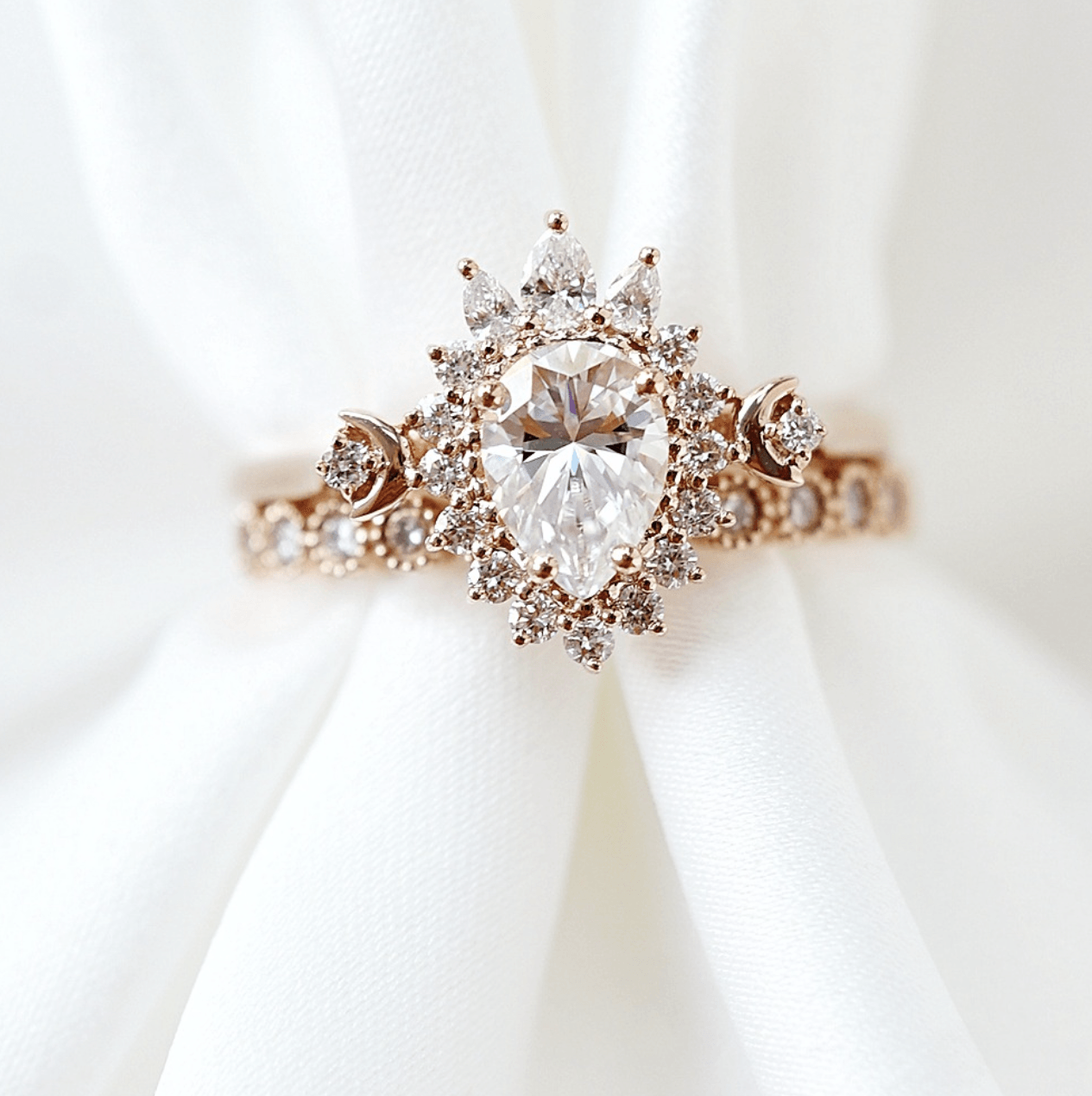 Vintage Damla Mozanit Yüzük - Almach