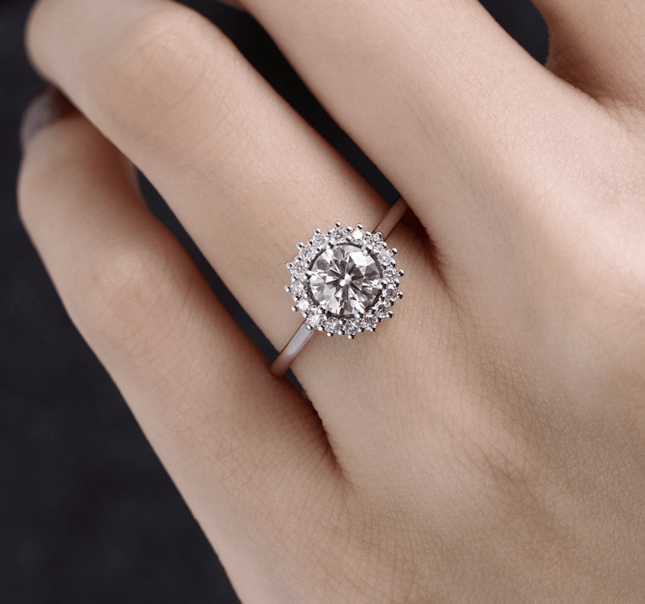 Işık Halkası Mozanit Evlilik Teklifi Yüzüğü - Askella