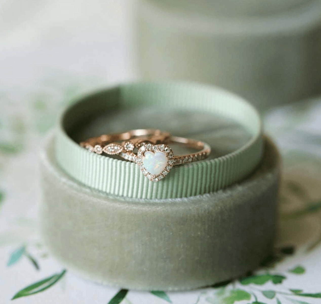 Kalp Opal Yüzük - Atik