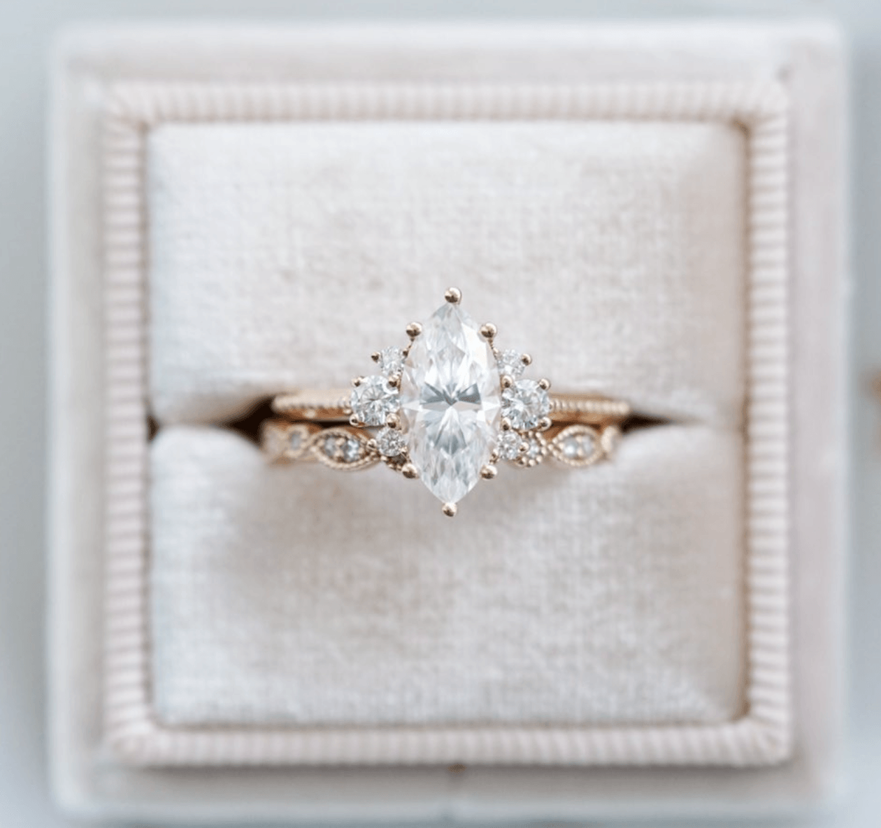 Vintage Markiz Mozanit Yüzük - Beid