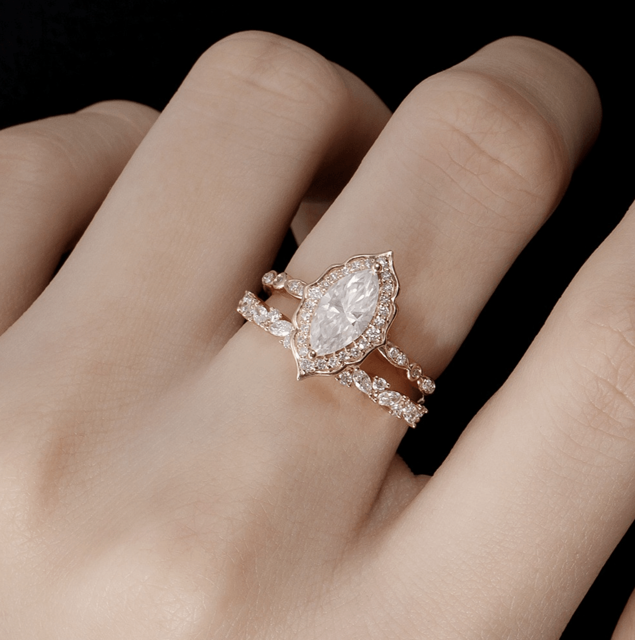 Vintage Markiz Mozanit Yüzük - Sulafat