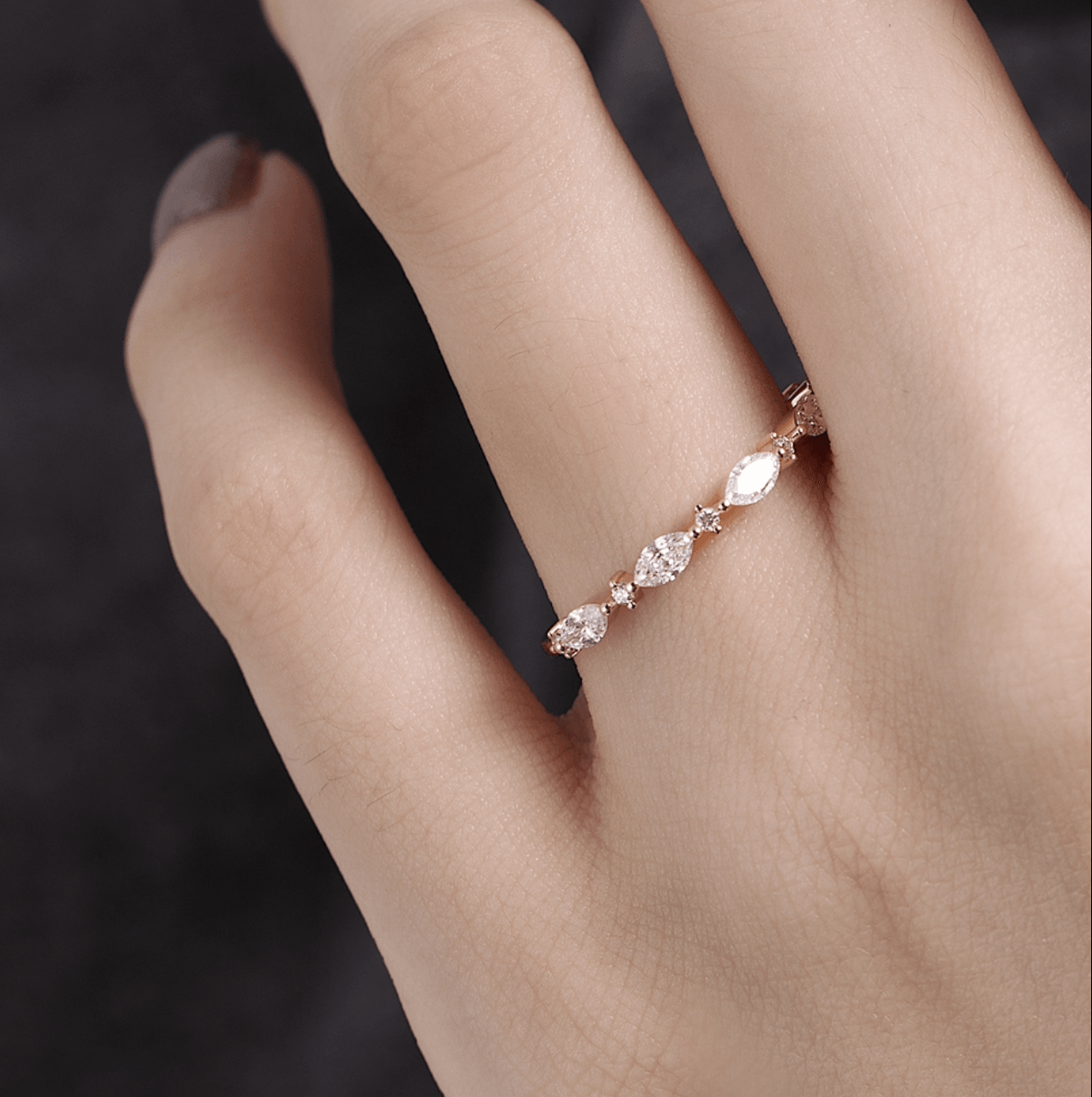 Vintage Pırlanta Alyans Yüzük - Daffodil