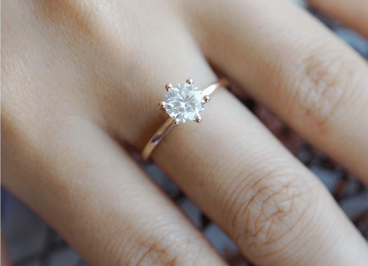 Vintage Tektaş Mozanit Evlilik Teklifi Yüzüğü - Nusakan