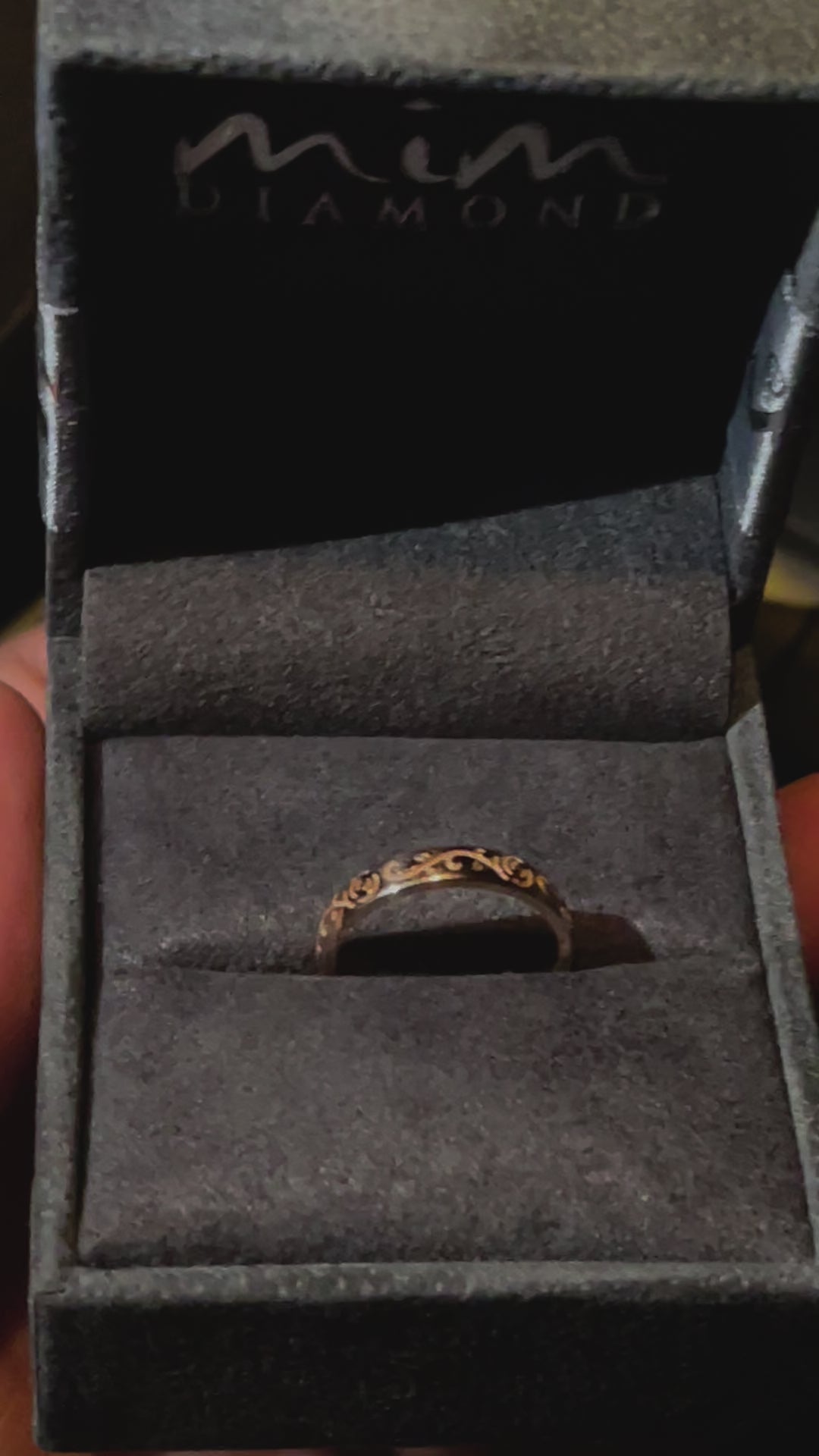 Vintage Wedding Band Ring - Rose