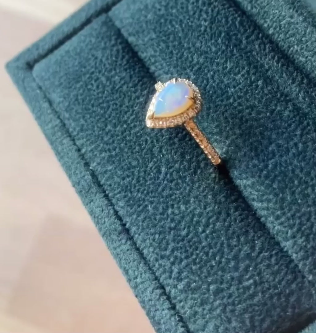 Винтажное кольцо с каплей опала - Rasalas