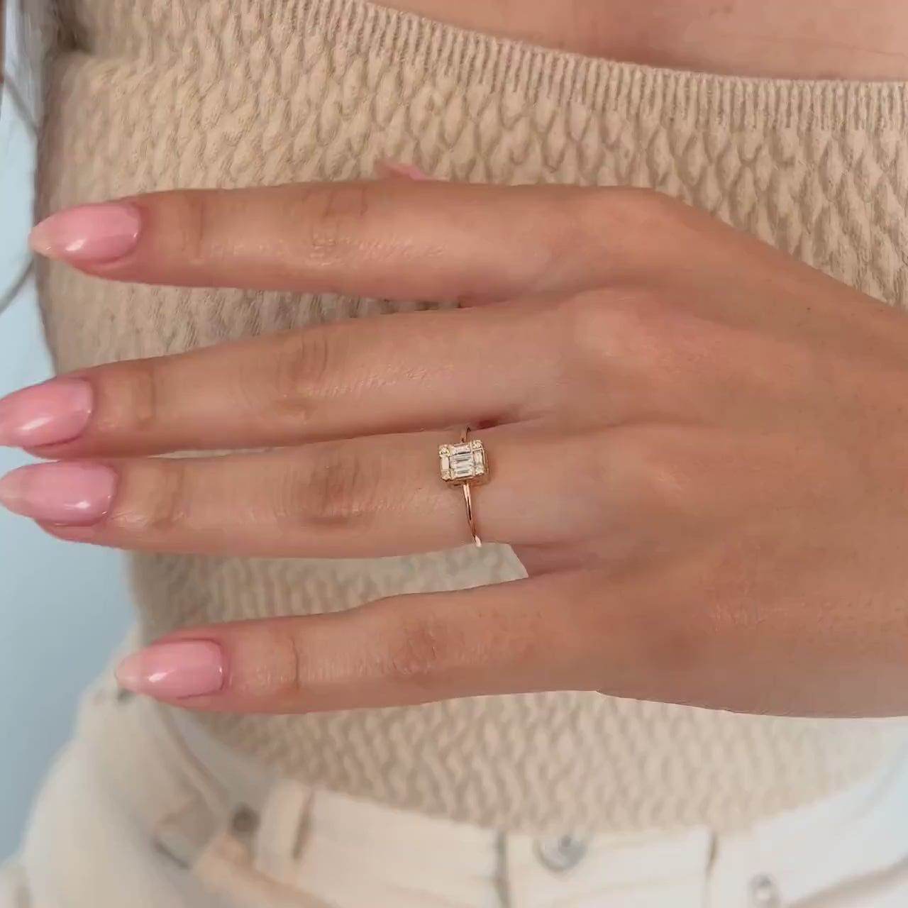 0.25 Carat Baguette Diamond Ring - Karel