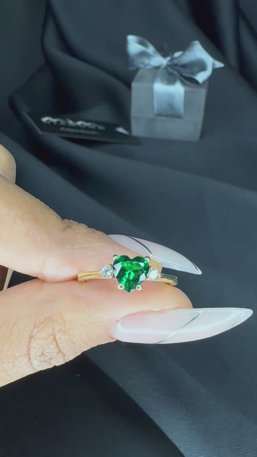 Yakut Kalp Pırlantalı Yüzük - Odyat