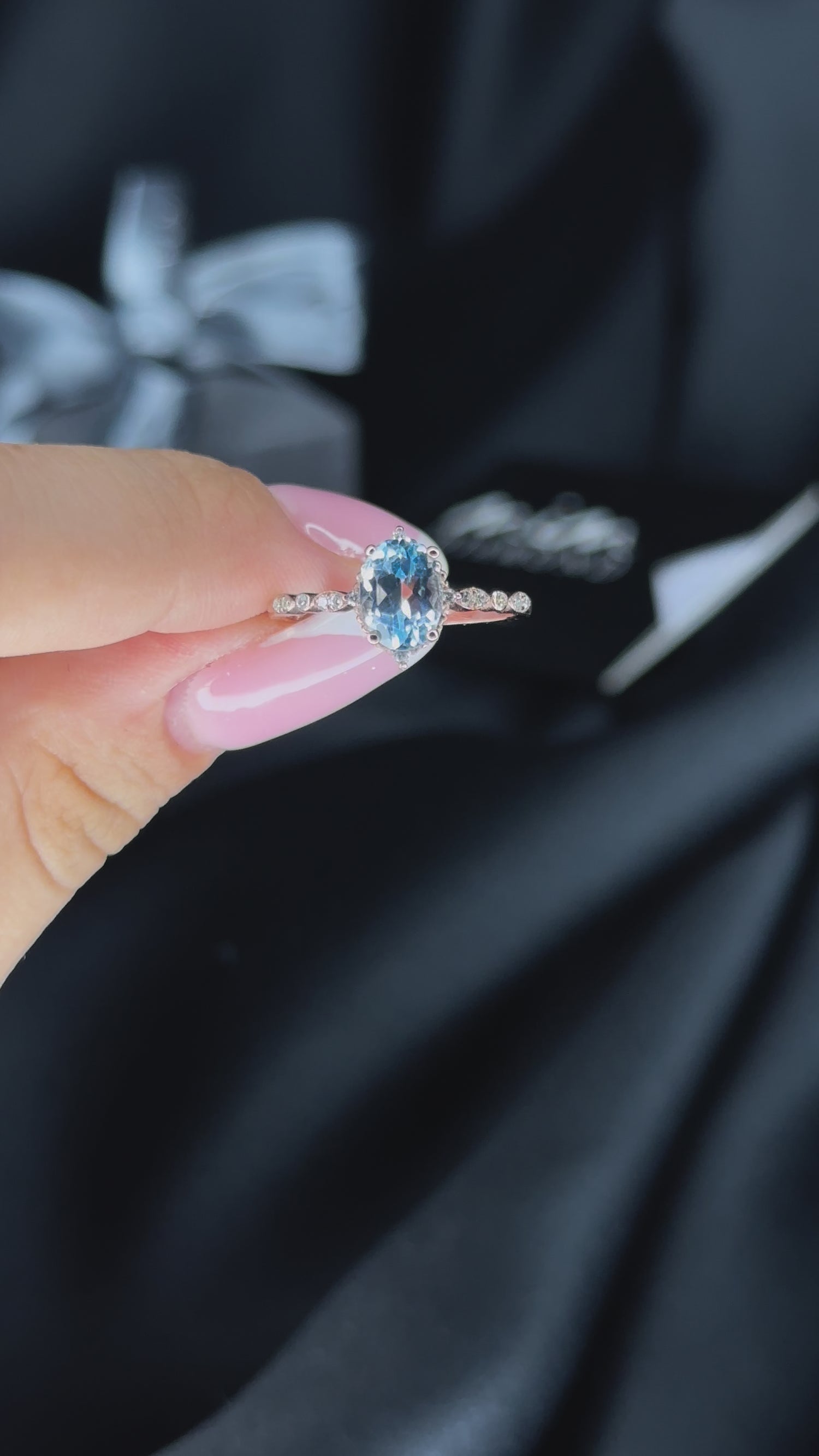 Oval Vintage Aquamarine Ring - Jabbah