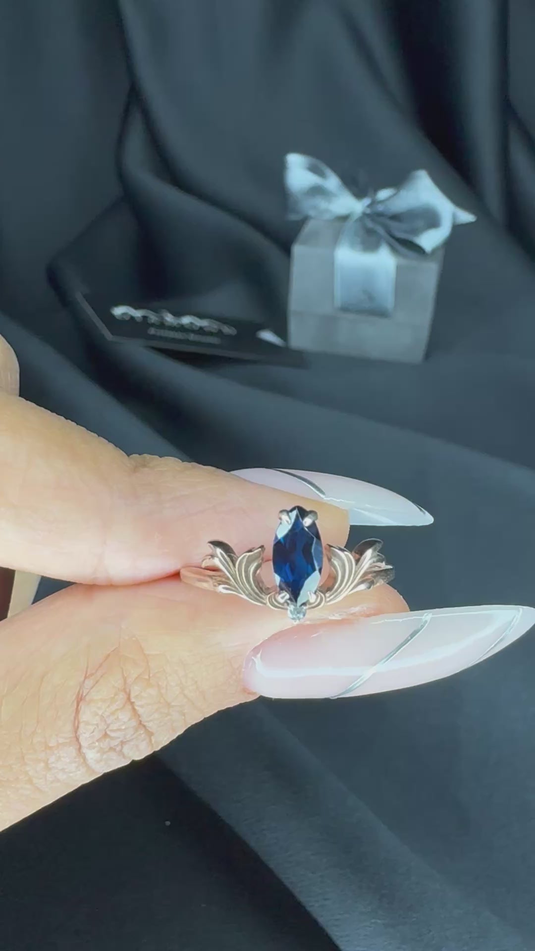 Винтажное кольцо с александритом маркиз - Ayzen