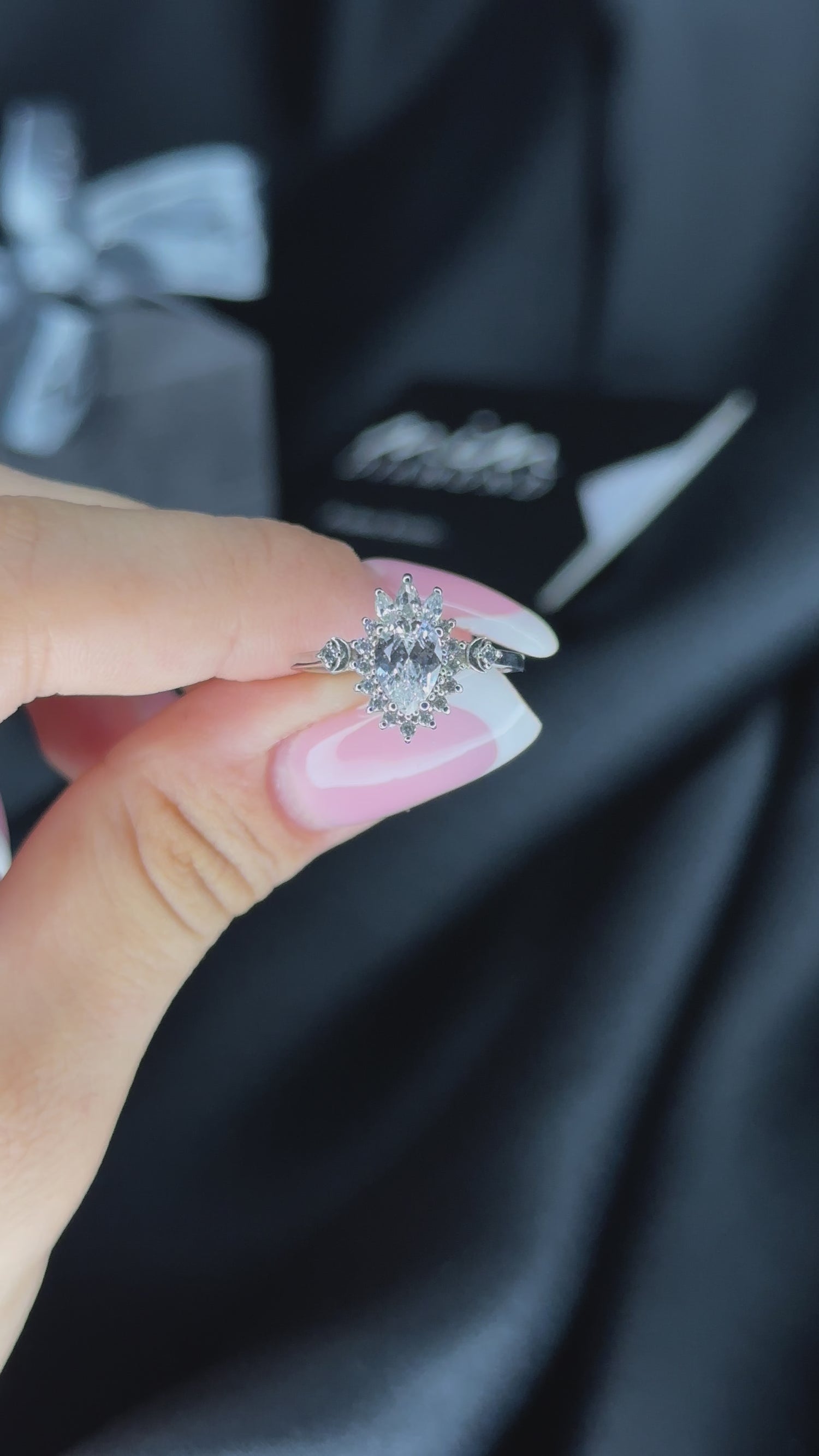 Винтажное кольцо с каплей муассанита - Almach