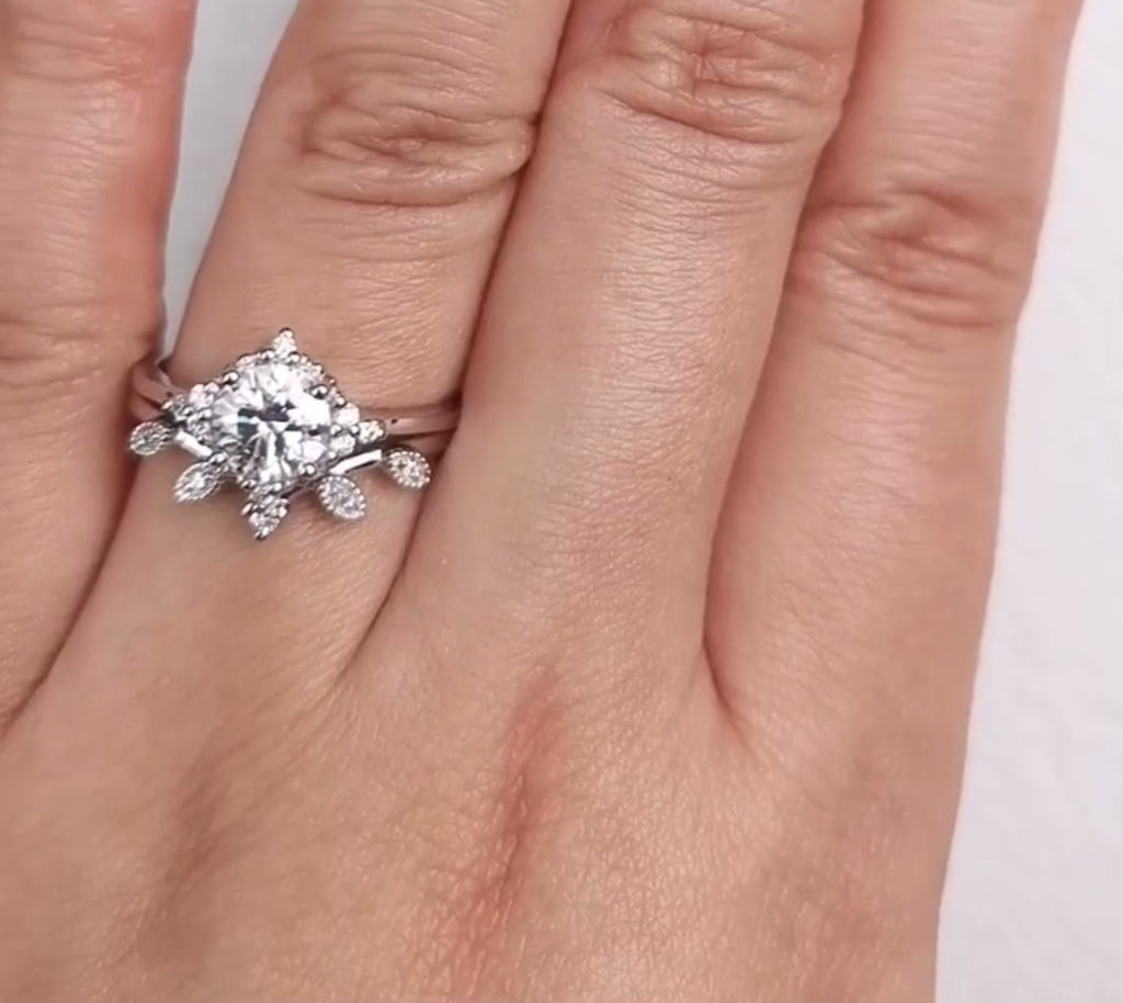 Винтажное кольцо с муассанитом для предложения руки и сердца - Navi