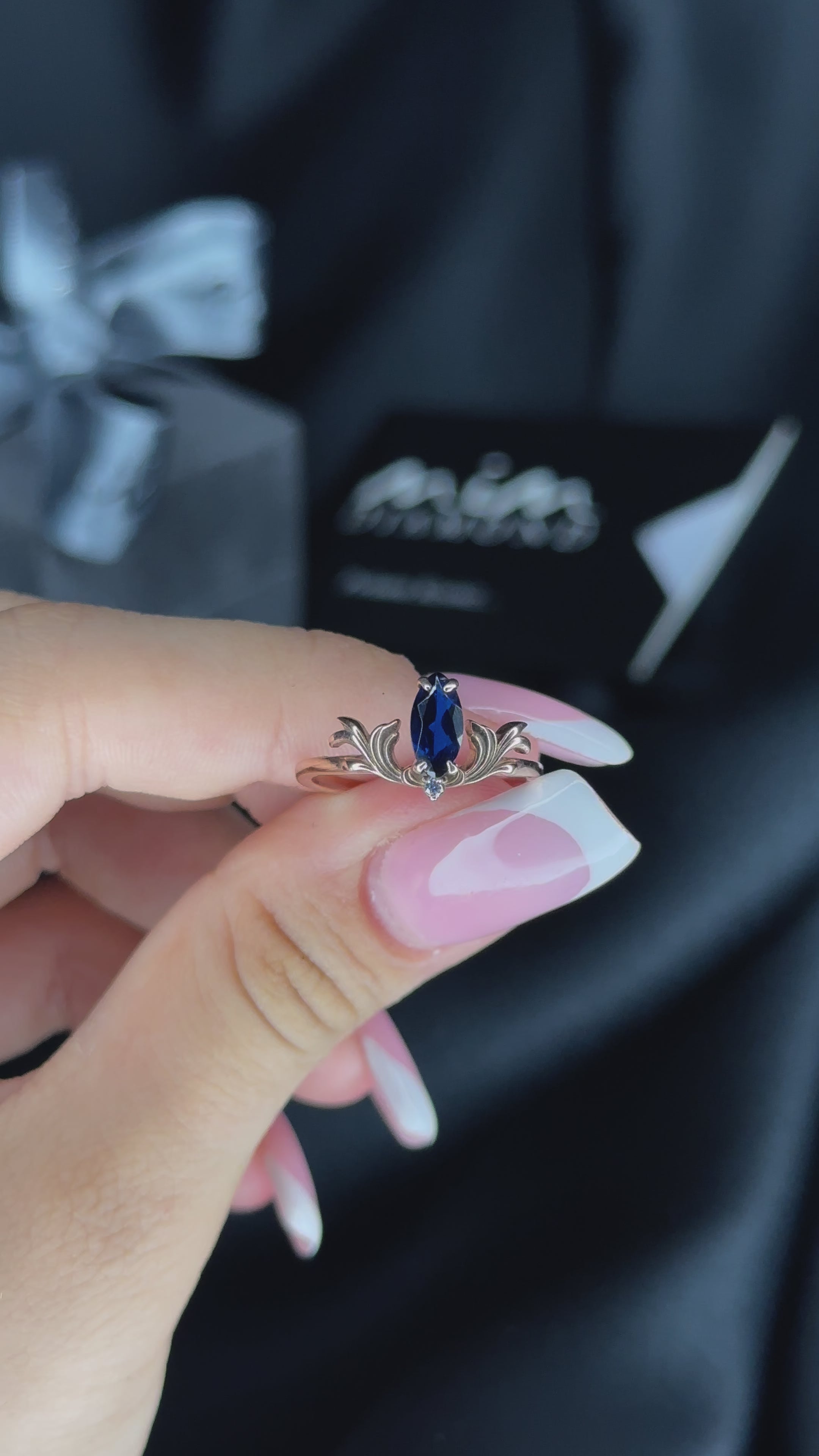 Винтажное кольцо с александритом маркиз - Ayzen