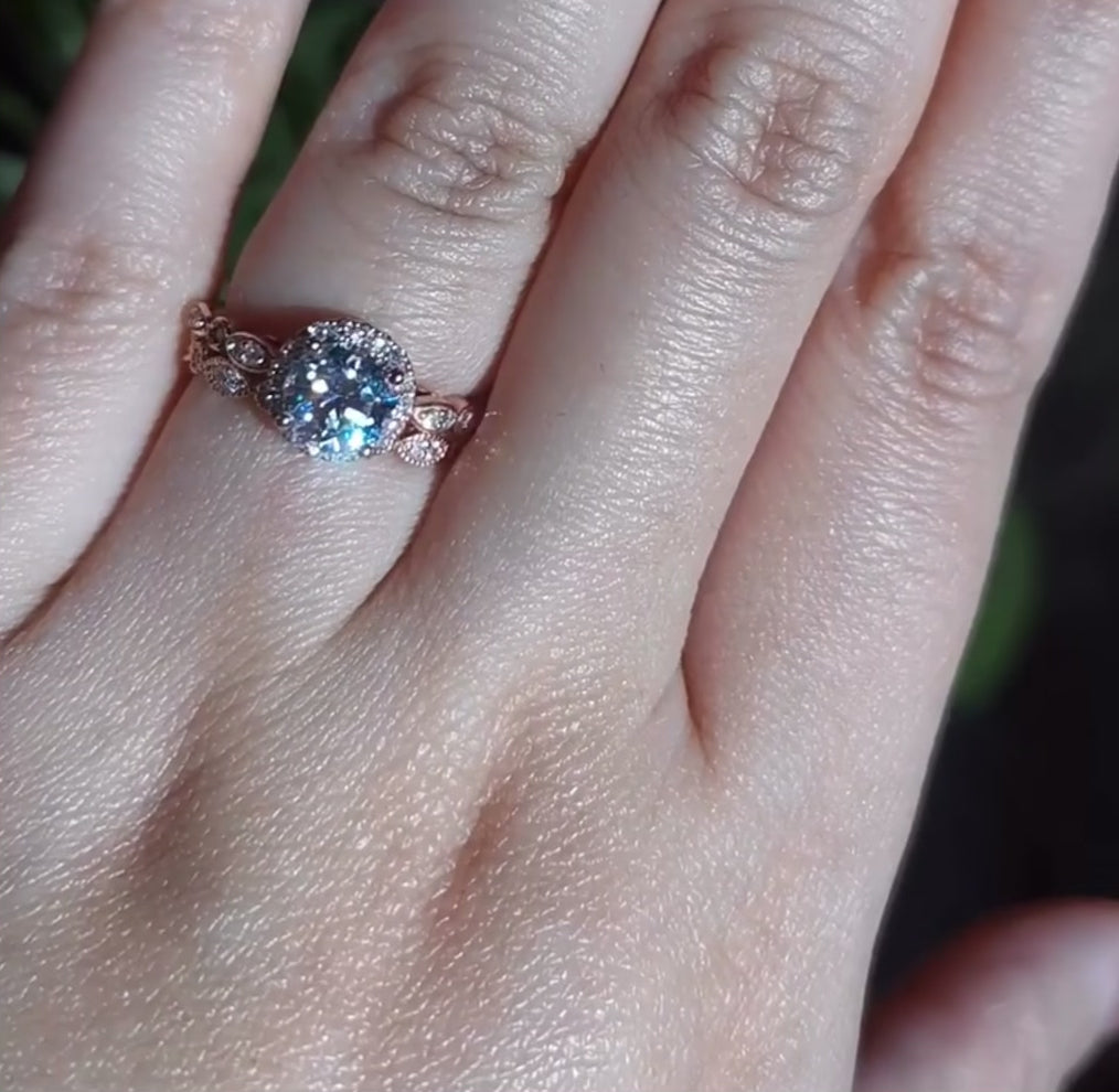 Винтажное кольцо с муассанитом - Tarazet