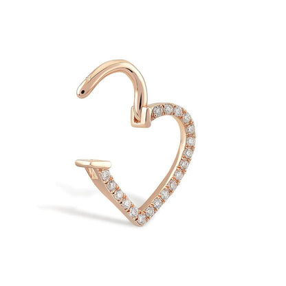 Kalp Pırlanta Piercing - Mim Diamond