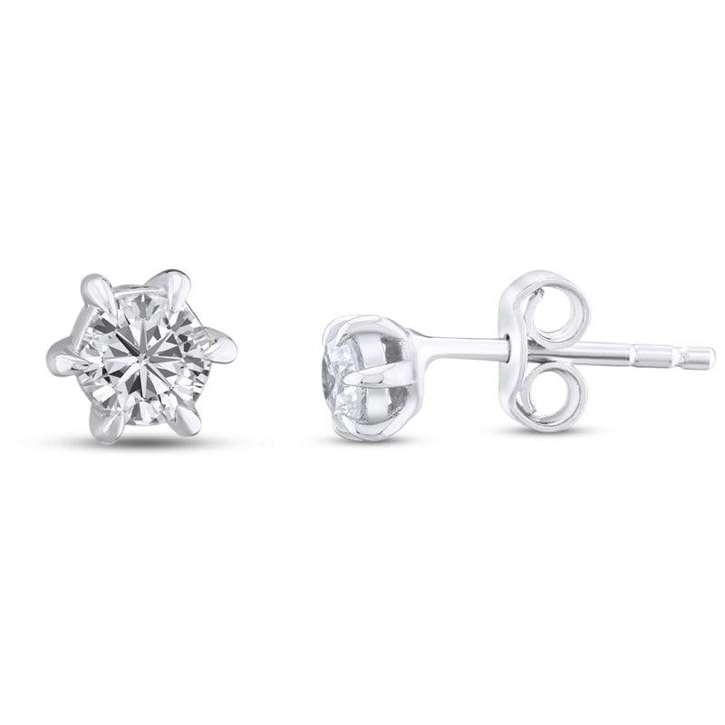 Makdis Pırlanta 0.33 Karat Tektaş Küpe - Mim Diamond