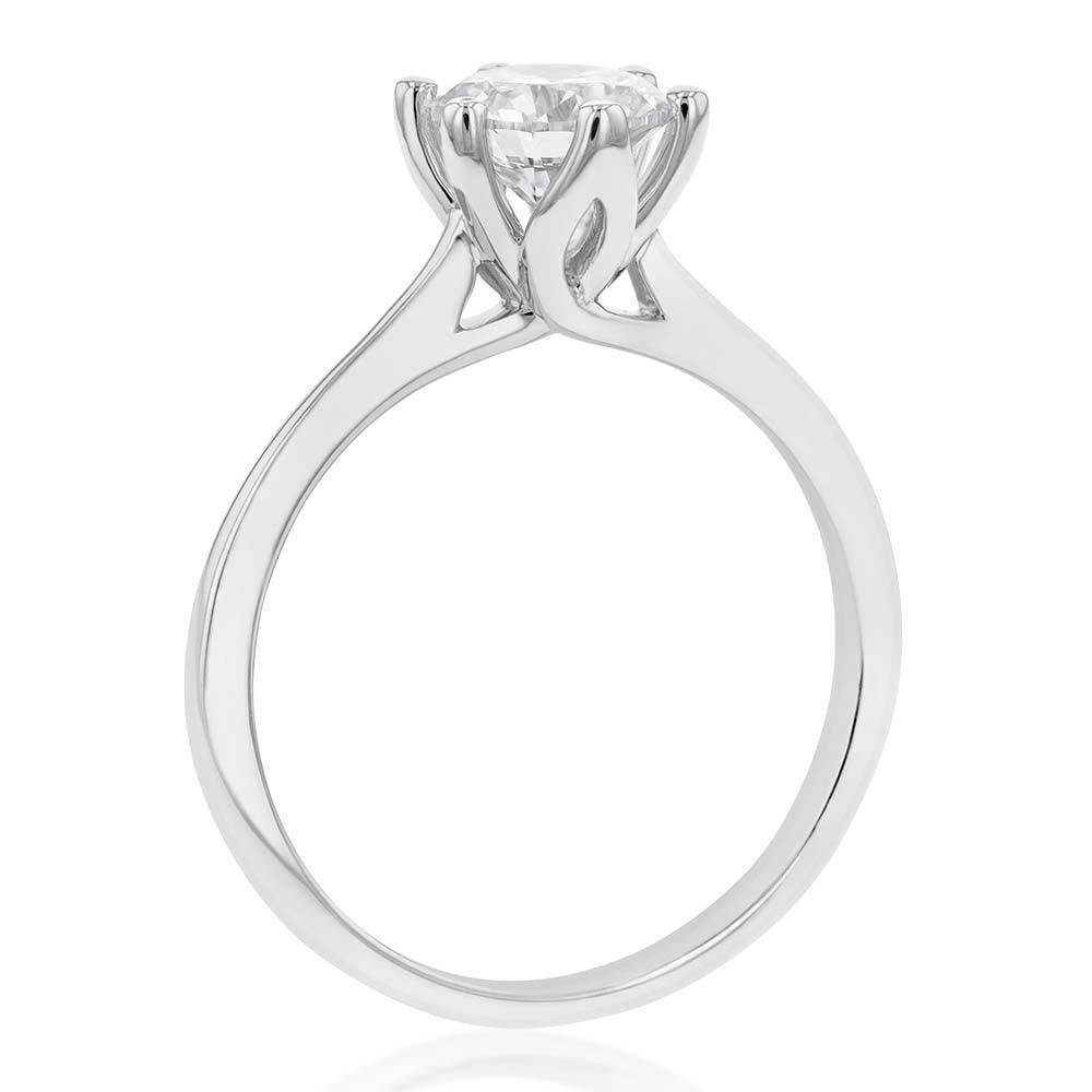 AK Altı Tırnak Tektaş Pırlanta Yüzük - Mim Diamond