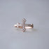 SIDEWAYS CROSS RING - Mim Diamond