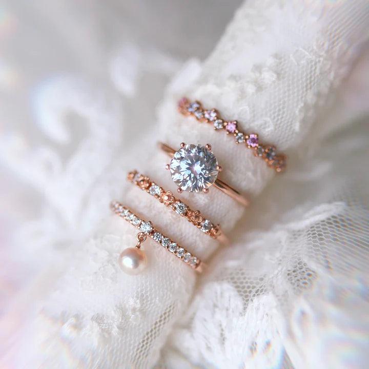 PEARL DANGLE RING - Mim Diamond