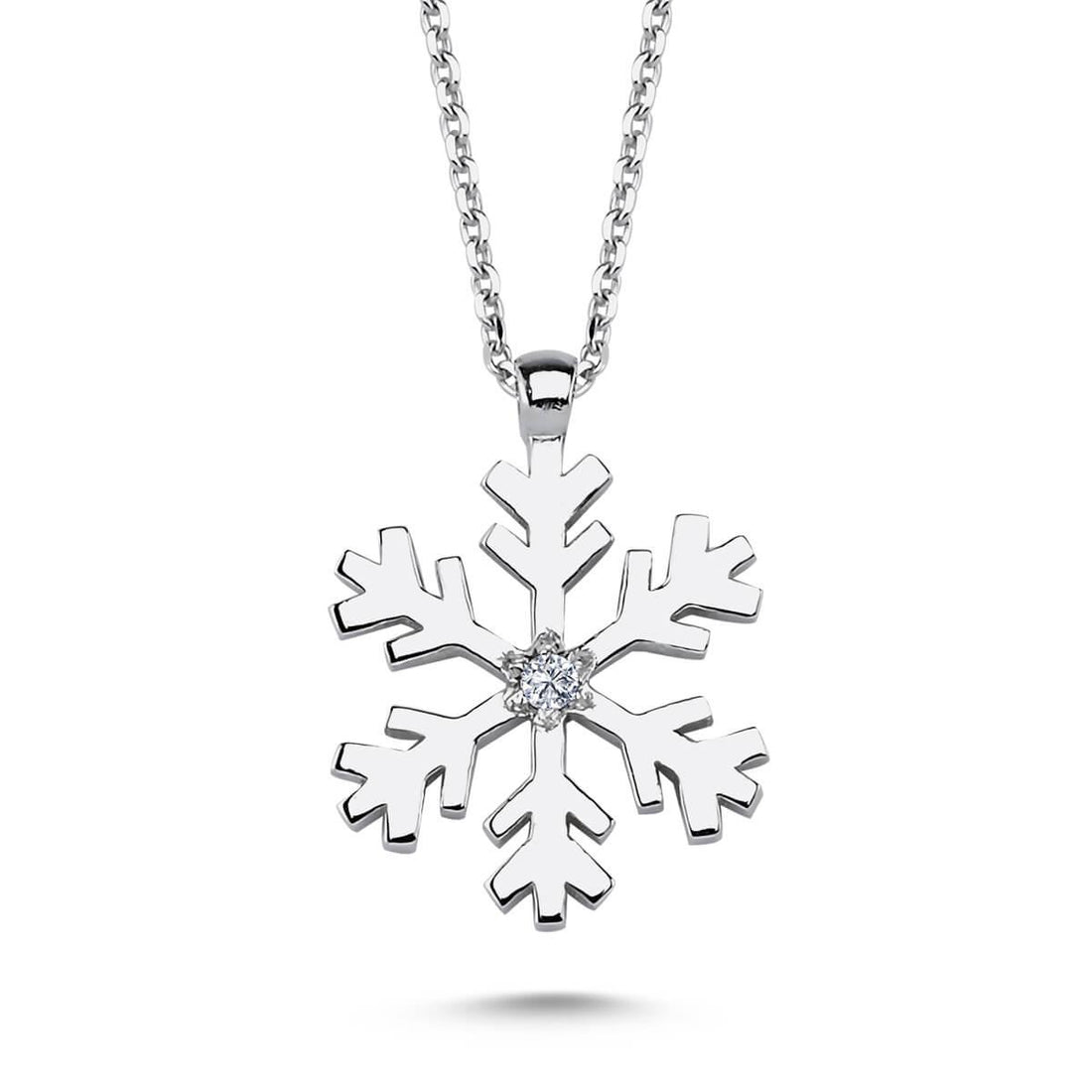Pırlanta Kar Tanesi Kolye - Mim Diamond