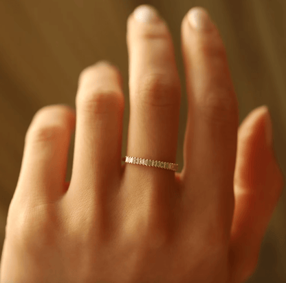 0.28 Karat Baget Pırlanta Yüzük - Siyan - Mim Diamond