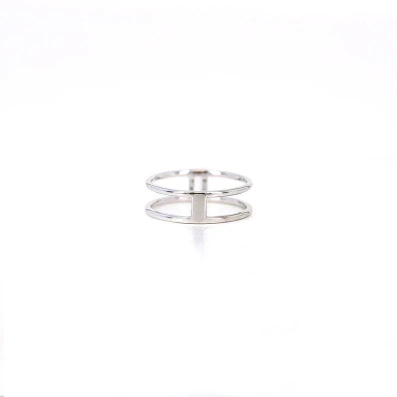 Tasarım Baget Pırlanta Yüzük - Tena - Mim Diamond