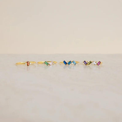 Tasarım Baget Yüzük - Year - Mim Diamond