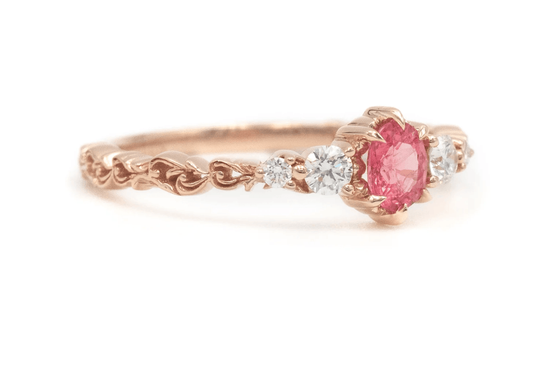 Vintage Pembe Safir Yüzük - Neon 