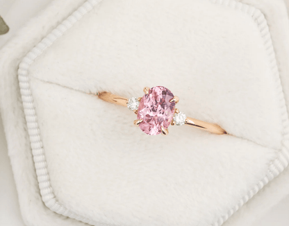 Vintage Pırlanta Pembe Safir Yüzük - Resep