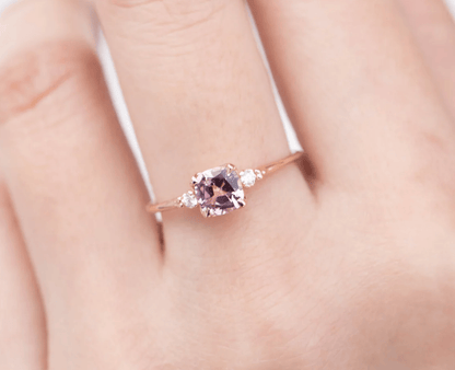 Vintage Pırlanta Pembe Safir Yüzük - Respes