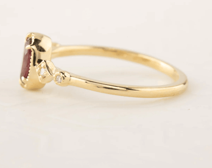 Vintage Pırlanta Yakut Yüzük - Serayya