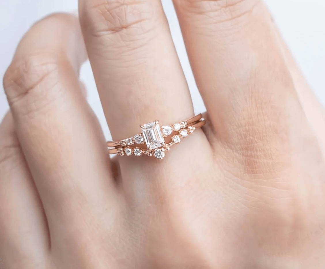  Zümrüt Kesim Tektaş Pırlanta Yüzük - Karen