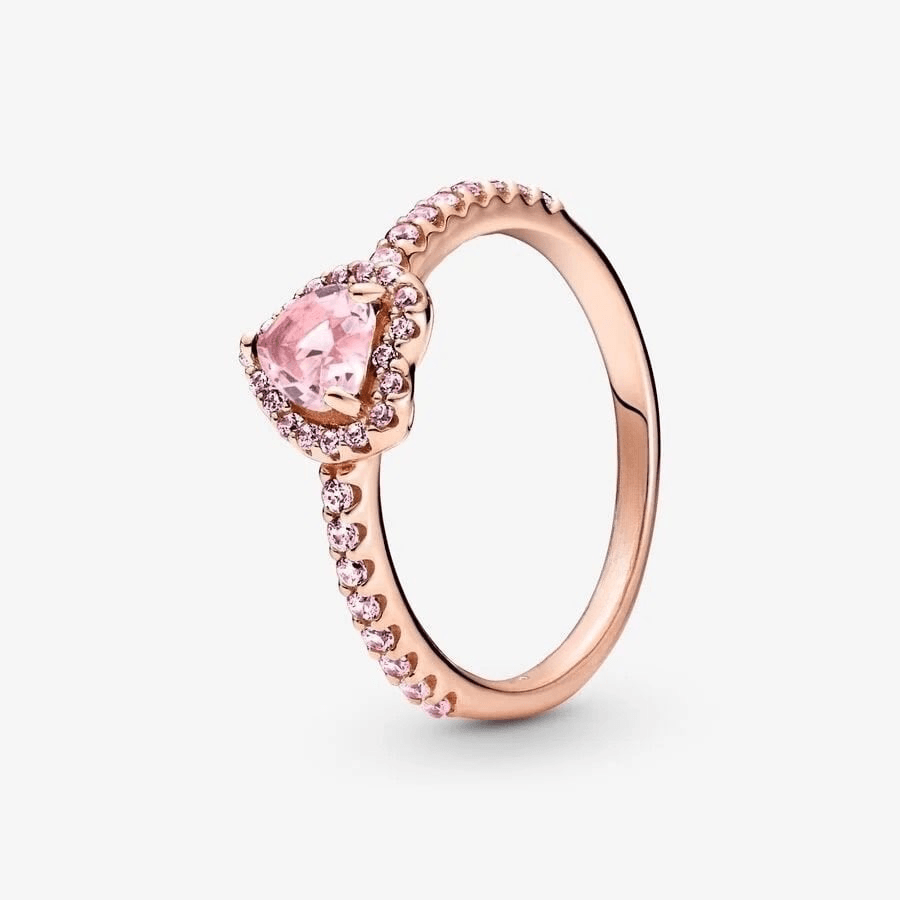 Pembe Safir Kalp Pırlantalı Yüzük - One