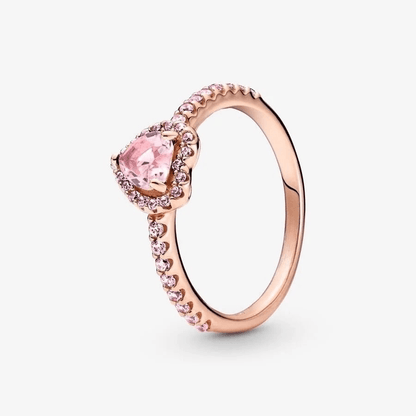 Pembe Safir Kalp Pırlantalı Yüzük - One