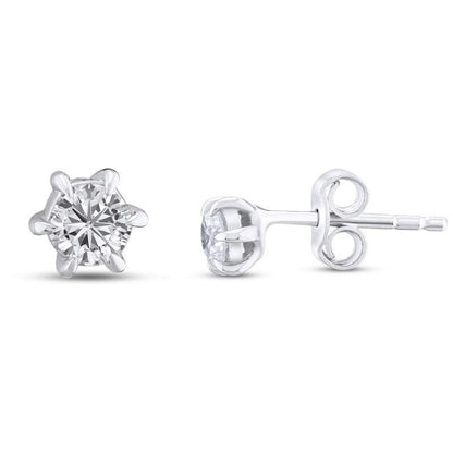 Makdis Pırlanta 0.33 Karat Tektaş Küpe - Mim Diamond