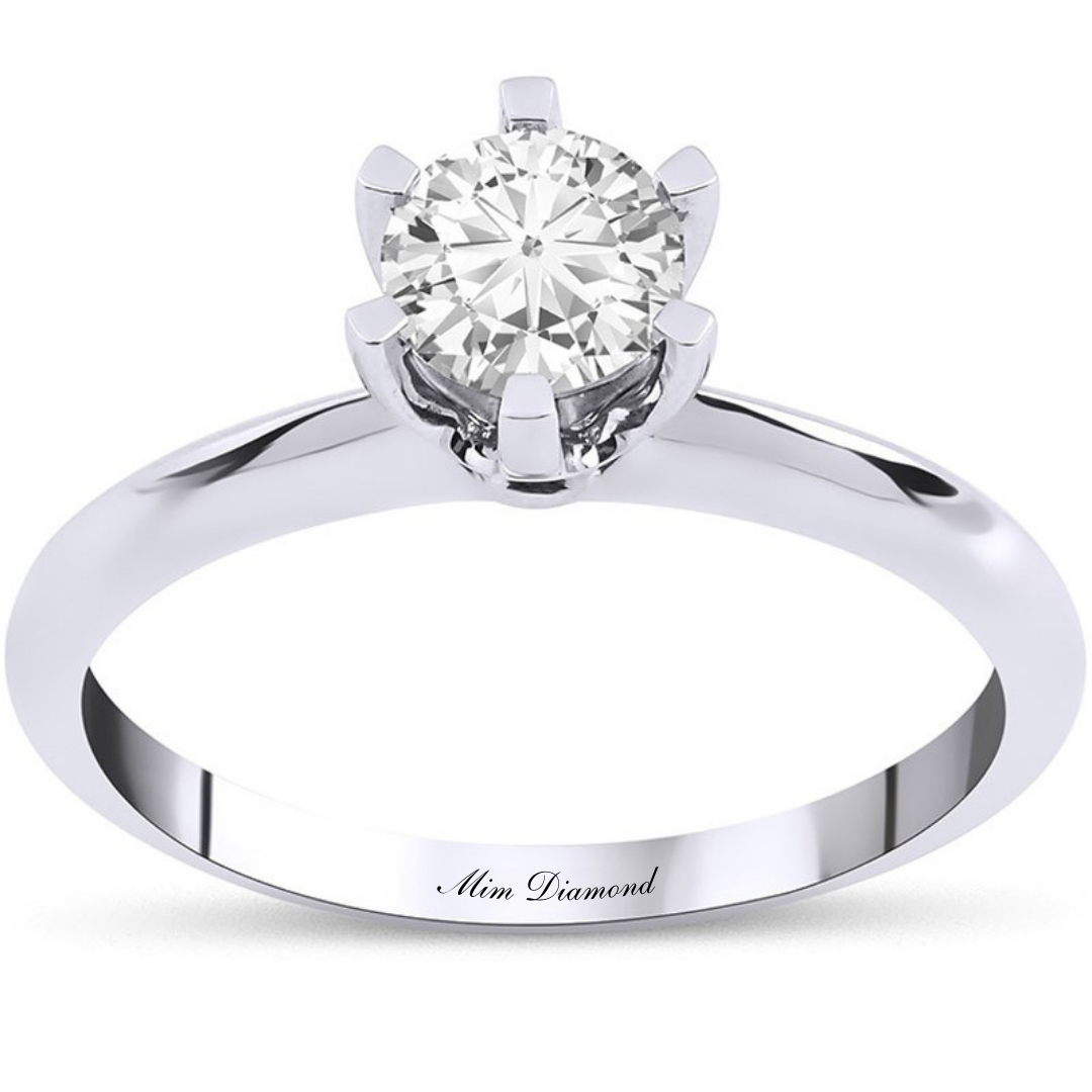 6 Tırnak Tektaş Pırlanta Yüzük