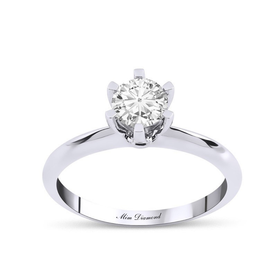 6 Tırnak Tektaş Pırlanta Yüzük