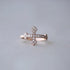 SIDEWAYS CROSS RING - Mim Diamond