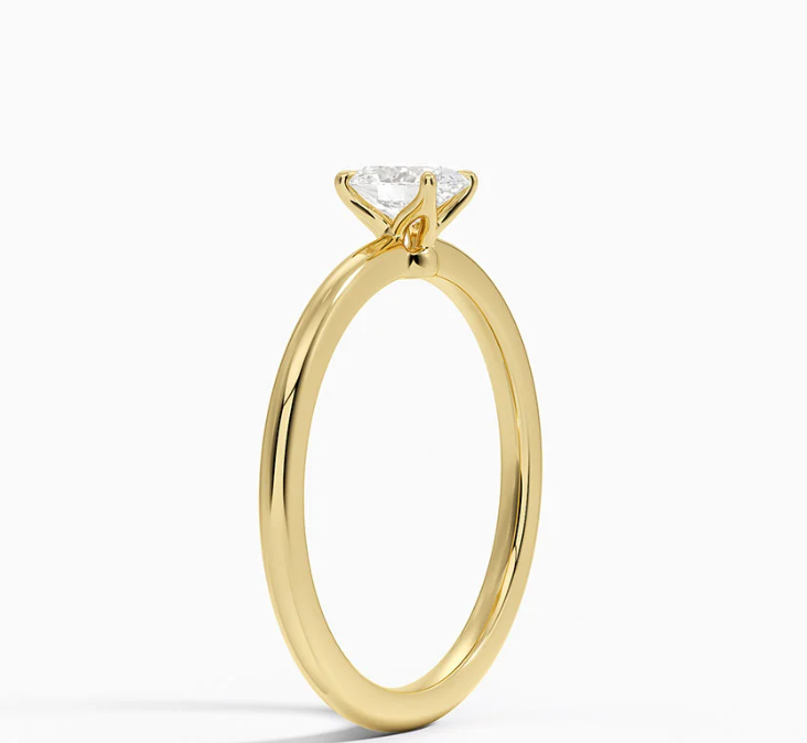 Oval Kesim 0.40 Karat Tektaş Pırlanta Yüzük