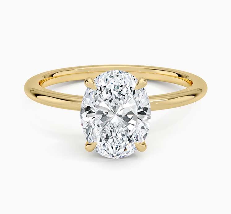 Oval Kesim 2.00 Karat Tektaş Pırlanta Yüzük